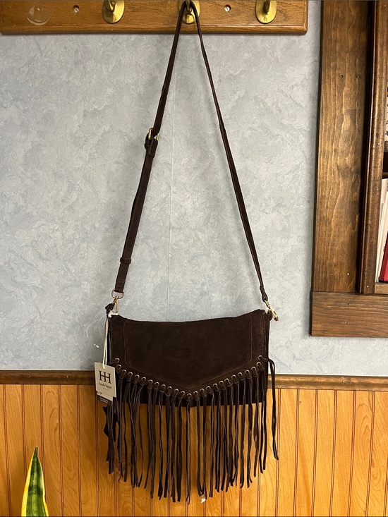 Haute Hippie Handbags - Haute Hippie Dark Brown Suede Envelope with Eyelet Detail 100% Suede NWT